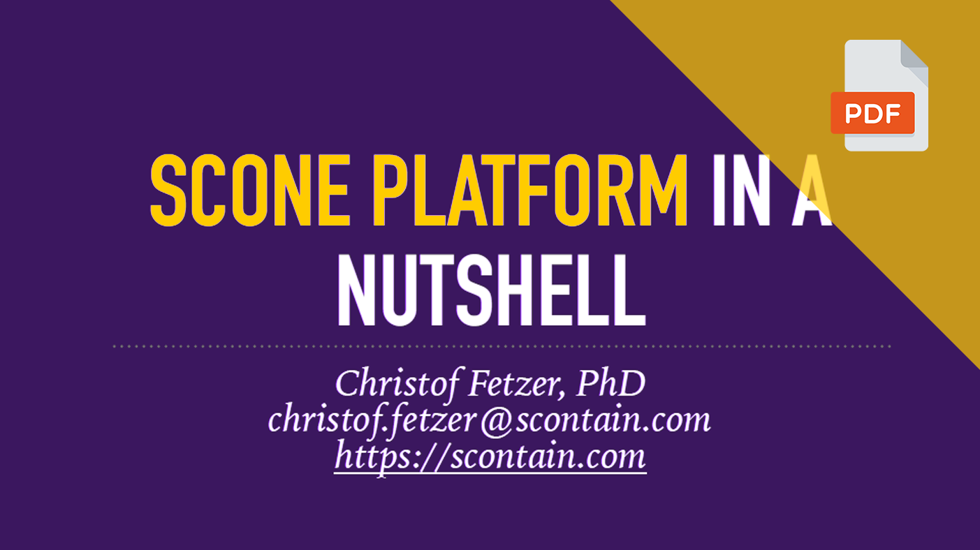 SCONE Platform Slide Preview